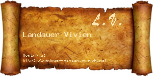Landauer Vivien névjegykártya